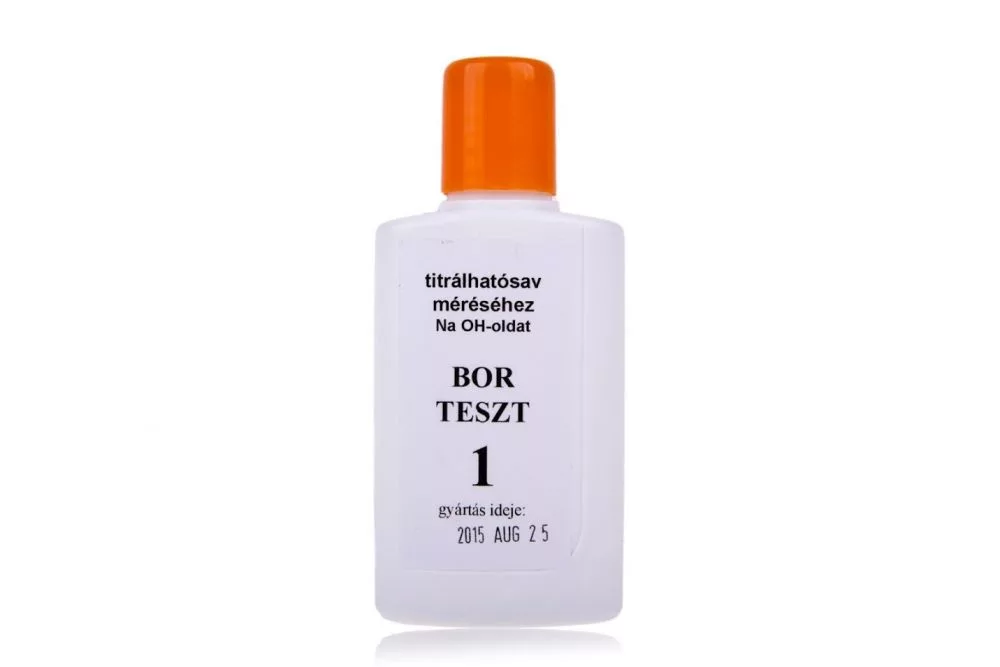 Bor-teszt 1 – Nátrium-hidroxid oldat 100 ml (savtartalom meghatározáshoz)