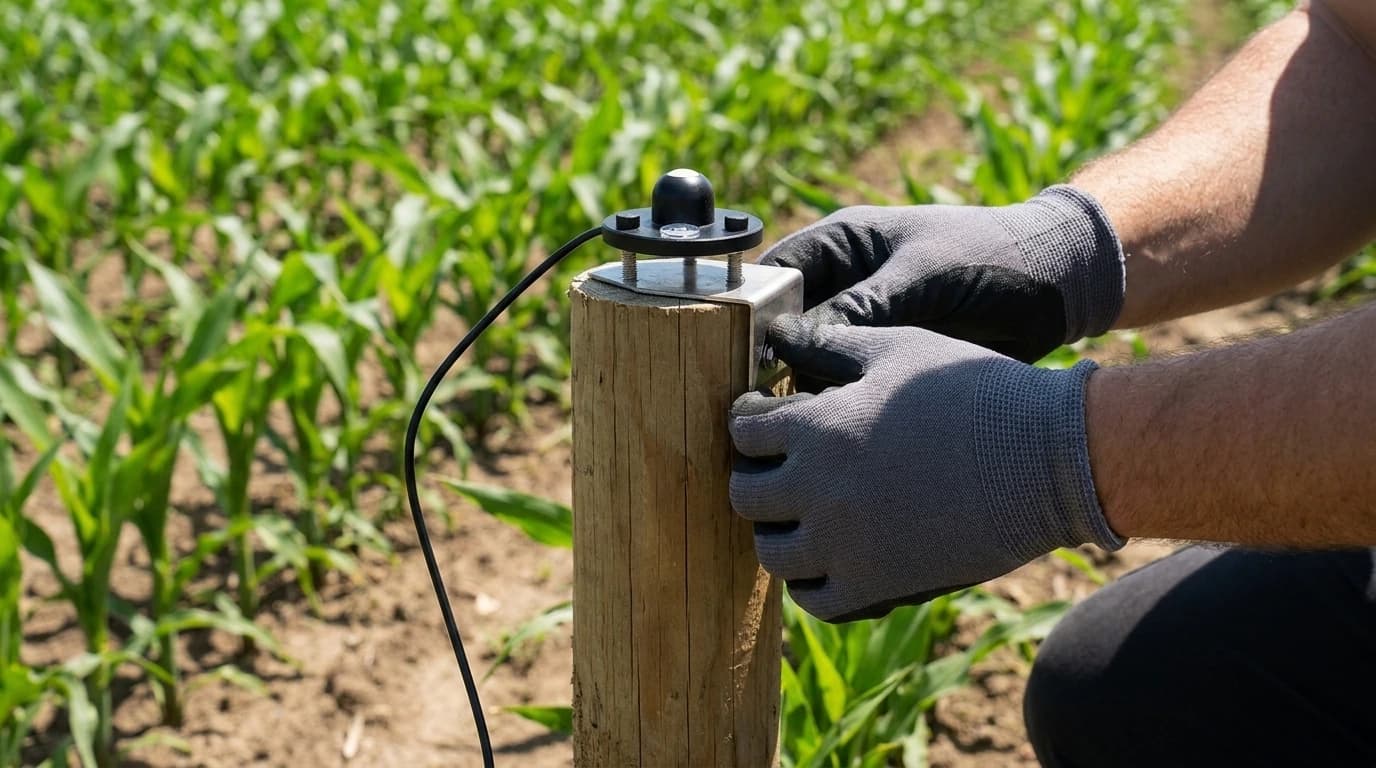 LightScout UV-fényszenzor – UV-sugárzás-szenzor WatchDog állomásokhoz – használat közben, AI-generált kép