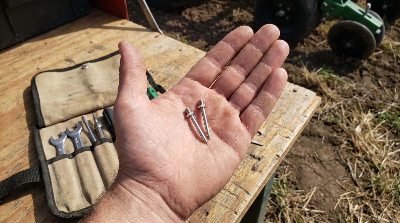 TDR mérőrúd-pár 3,8 cm (1,5") – TDR 350, TDR 250 és TDR 150 műszerekhez – használat közben, AI-generált kép