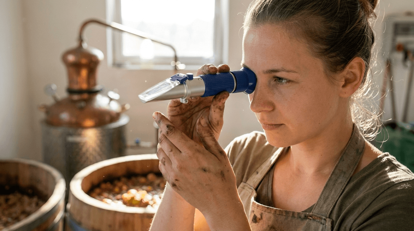 RHW-80 Refraktométer – Gyors és pontos alkoholfok-mérés pálinkához – használatban (2)