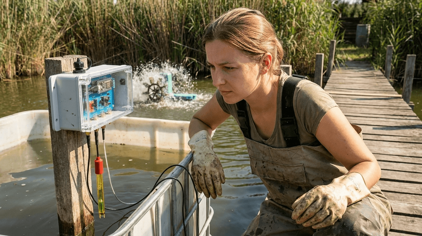 Medence vízminőség monitor – Wi-Fi, pH+ORP+hőmérséklet – használatban (2)