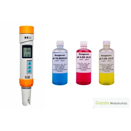    Tej pH mérő PH-200  minősített puffer készlettel