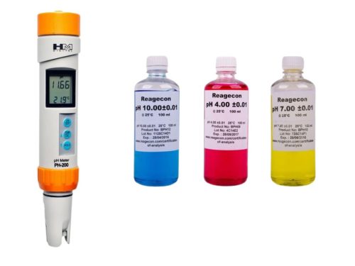 Profi pH mérő PH200 + 3x50 ml kalibráló oldat