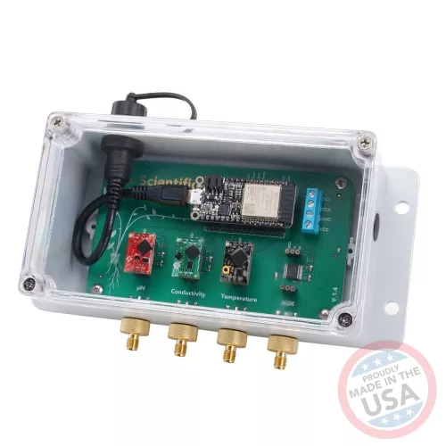 Hidroponikus vízminőség monitor – Wi-Fi, pH+EC+hőmérséklet