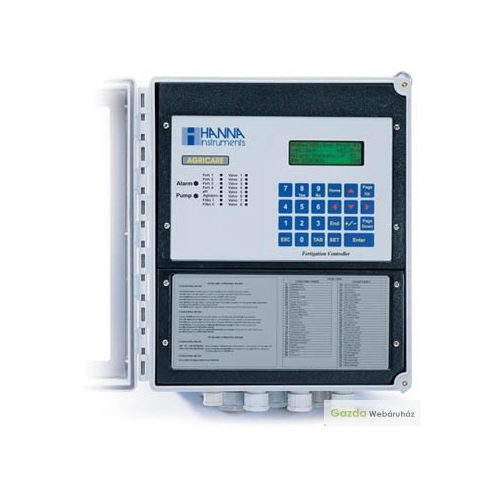 HI8000 pH és EC, panel tápoldatozó vezérlők 16 sectors , 230V.